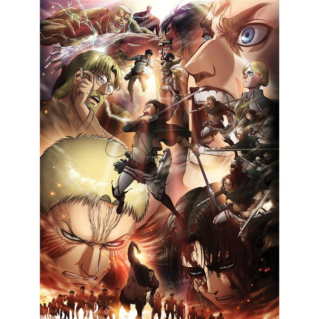 Attack on Titan S3 Epic Struggle Canvas Print (Multicoloured) - PM9256