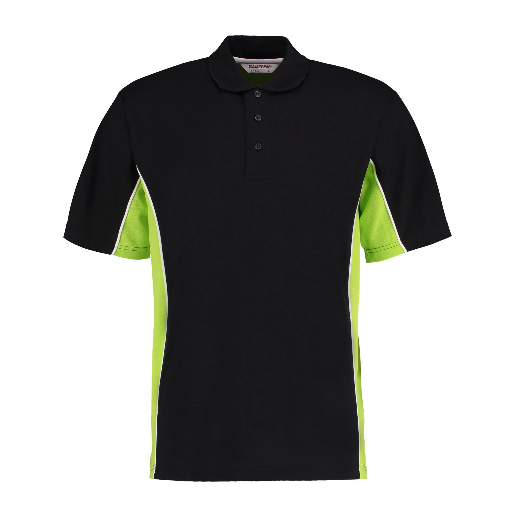 GAMEGEAR Mens Track Classic Polo Shirt (Black/Lime/White) - RW9897