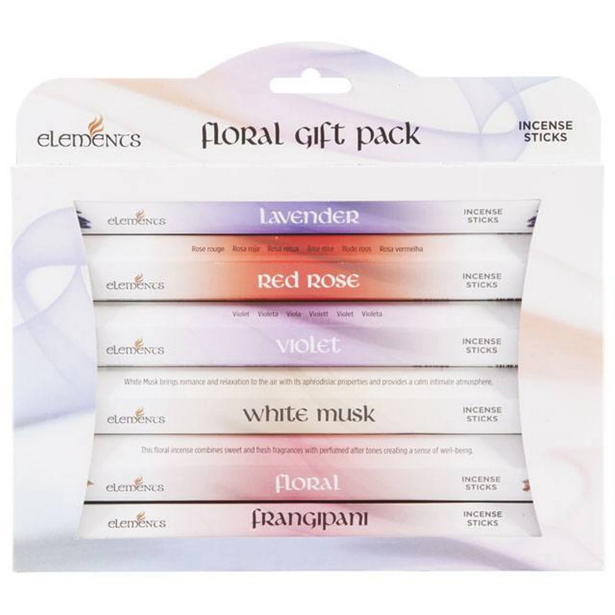 Something Different Elements Incense Stick Floral Gift Pack (Pack Of 6) (Multicolour) - SD1864