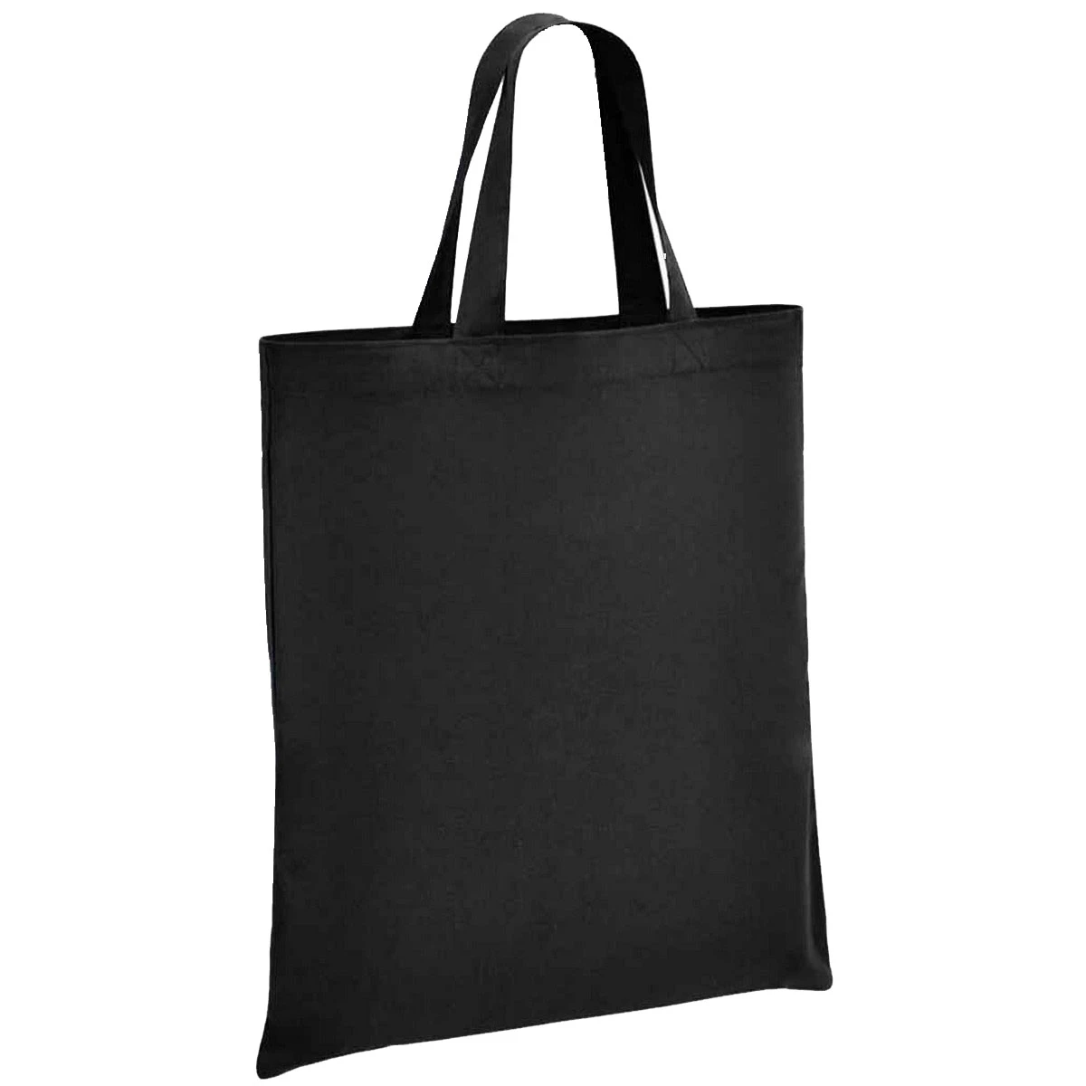 Brand Lab Cotton Short Handle Tote Bag (Black) - PC5090