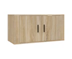 vidaXL Wall Mounted TV Cabinet Sonoma Oak 80x34.5x40 cm