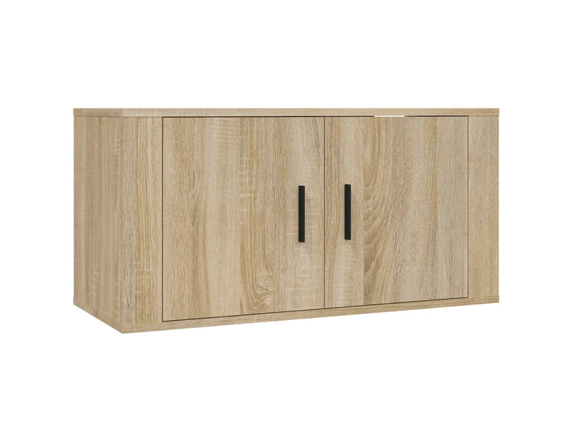 vidaXL Wall Mounted TV Cabinet Sonoma Oak 80x34.5x40 cm