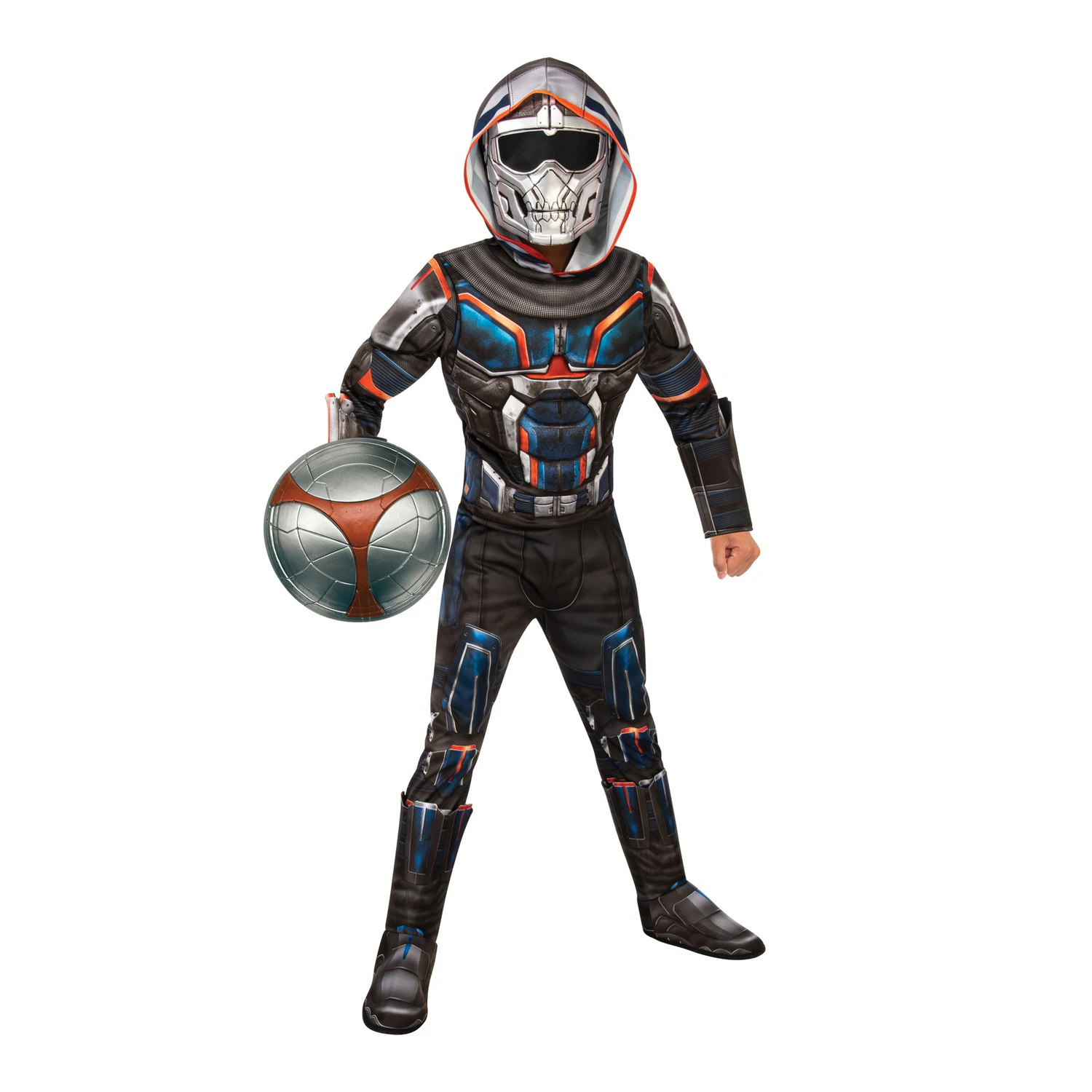 Black Widow Childrens/Kids Deluxe Taskmaster Costume (Black/Blue/Silver) - BN5062