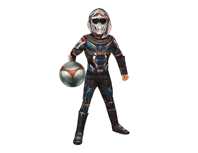 Black Widow Childrens/Kids Deluxe Taskmaster Costume (Black/Blue/Silver) - BN5062