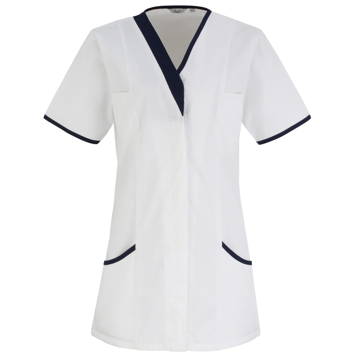 Premier Womens Daisy Healthcare Work Tunic (White/ Navy) - RW4400