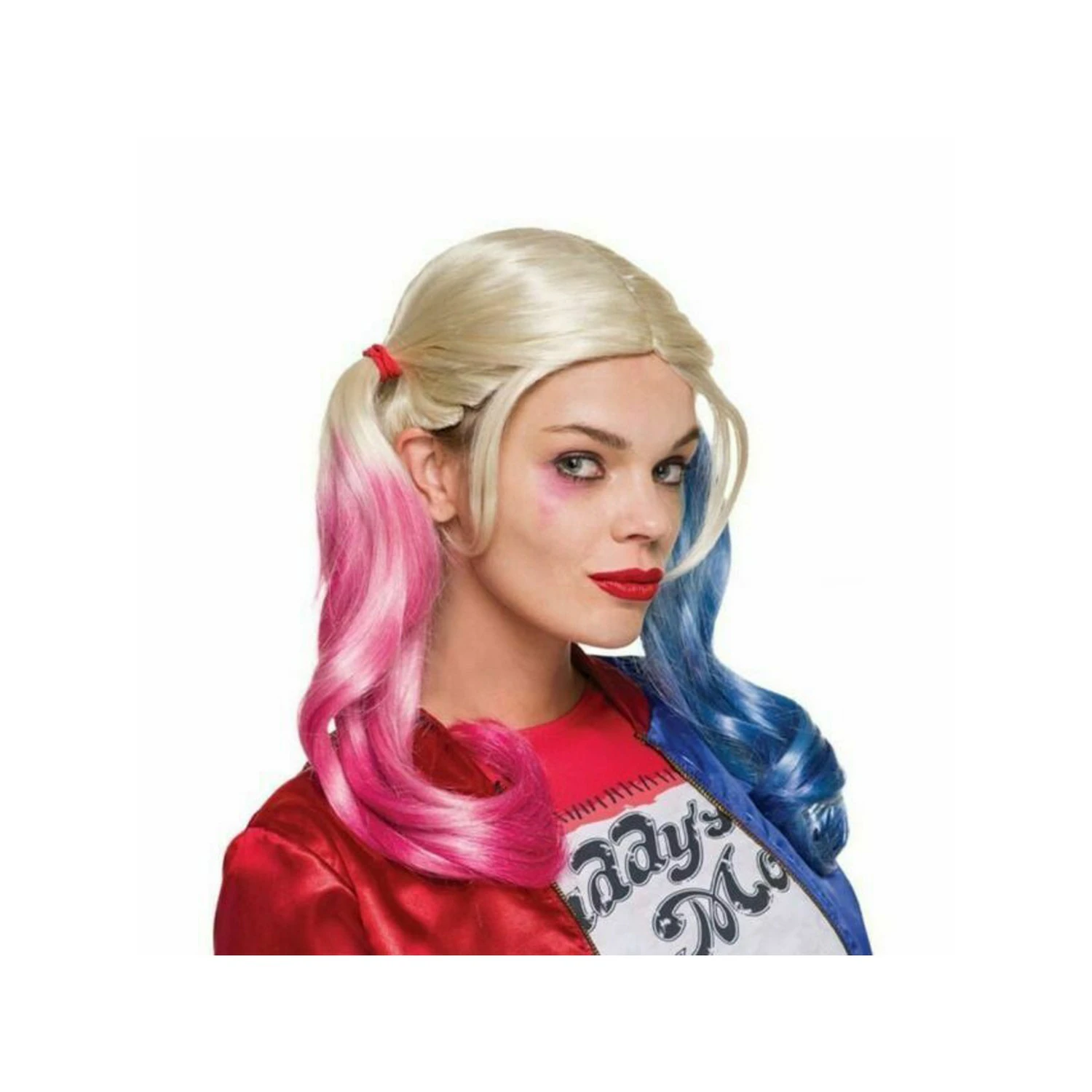 Bristol Novelty Unisex Adult Harley Quinn Wig (Cream/Pink/Blue) - BN5388