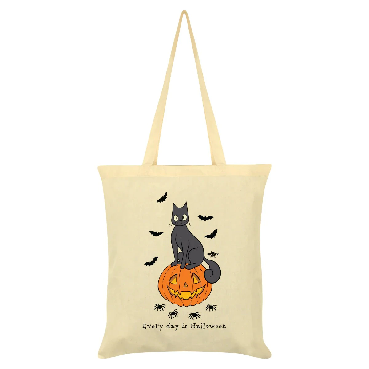 Spooky Cat Everyday Is Halloween Tote Bag (Cream) - GR7074