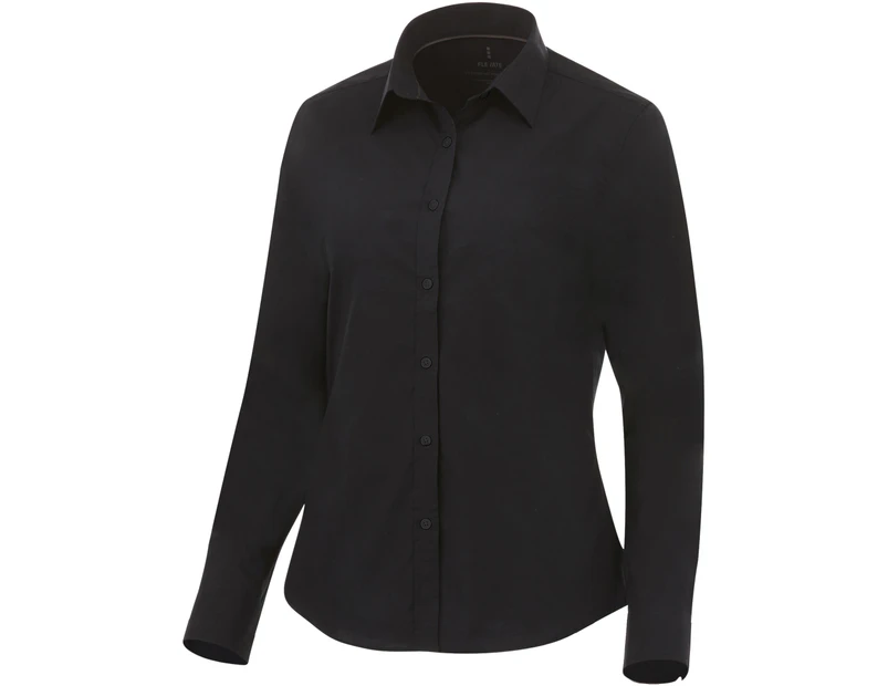 Elevate Womens Hamell Long Sleeve Shirt (Solid Black) - PF1842