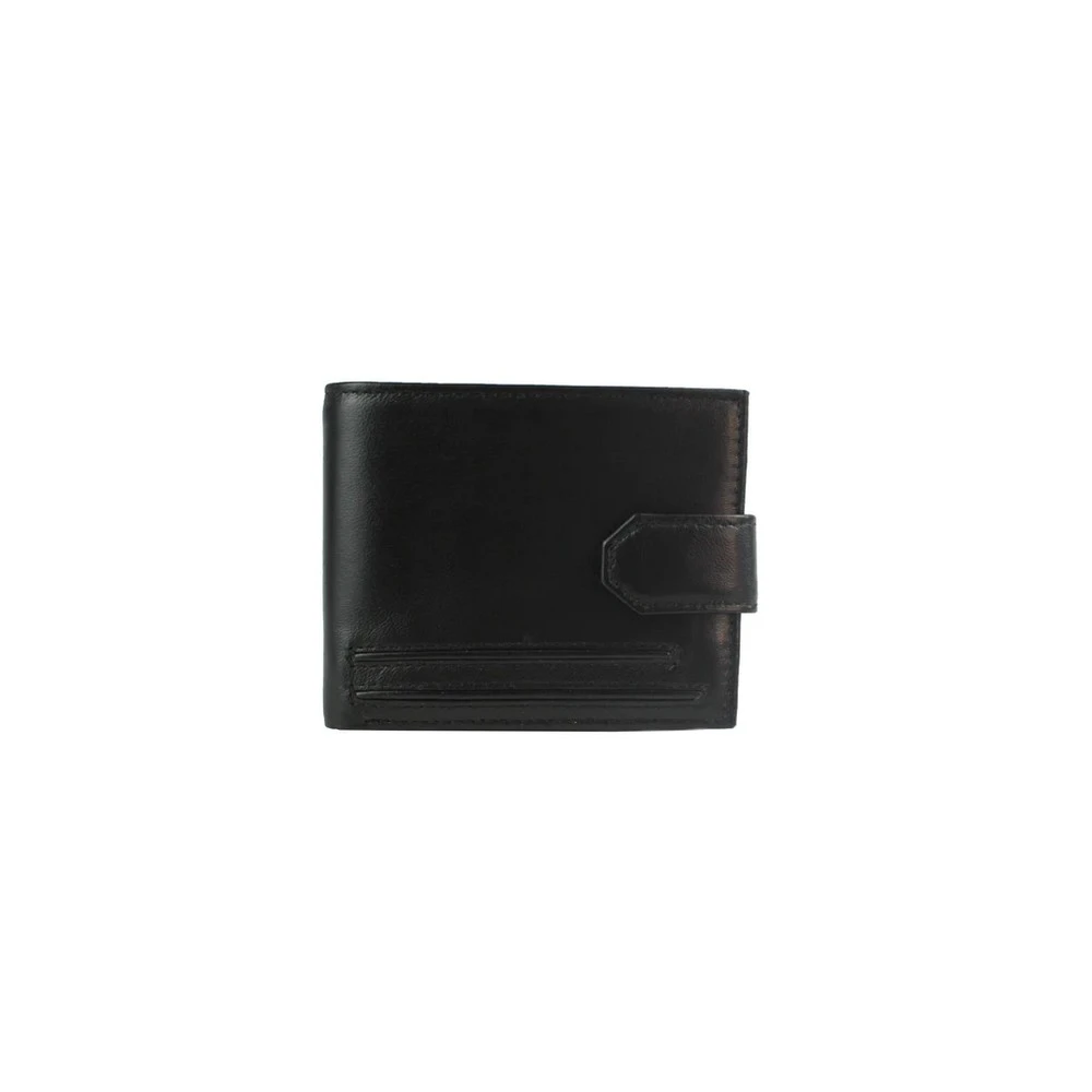 Eastern Counties Leather Unisex Adult Grayson Bi-Fold Leather Contrast Piping Wallet (Black) - EL414