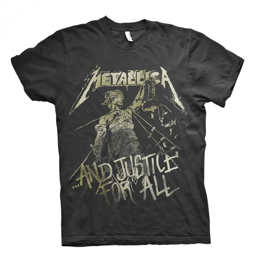 Metallica Unisex Adult And Justice For All Vintage T-Shirt (Black) - HE1798