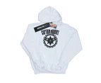 Marvel Girls Captain Marvel Blade Emblem Hoodie (White) - BI5738