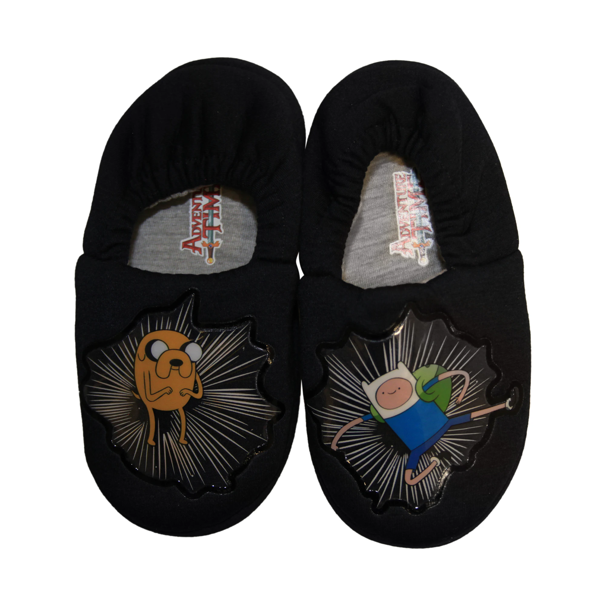 Adventure Time Boys Jake And Finn Slippers (Black) - NS6083