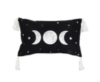 Something Different Rectangular Triple Moon Design Cushion (Black/White) - SD2487