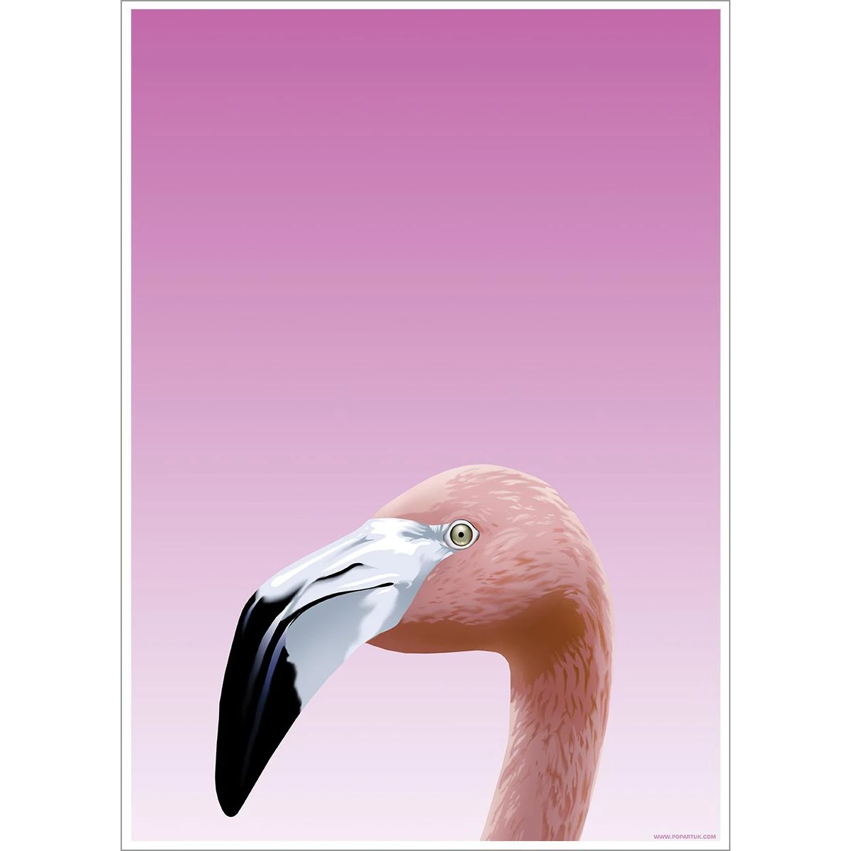 Inquisitive Creatures Flamingo Poster (Pink) - GR2196