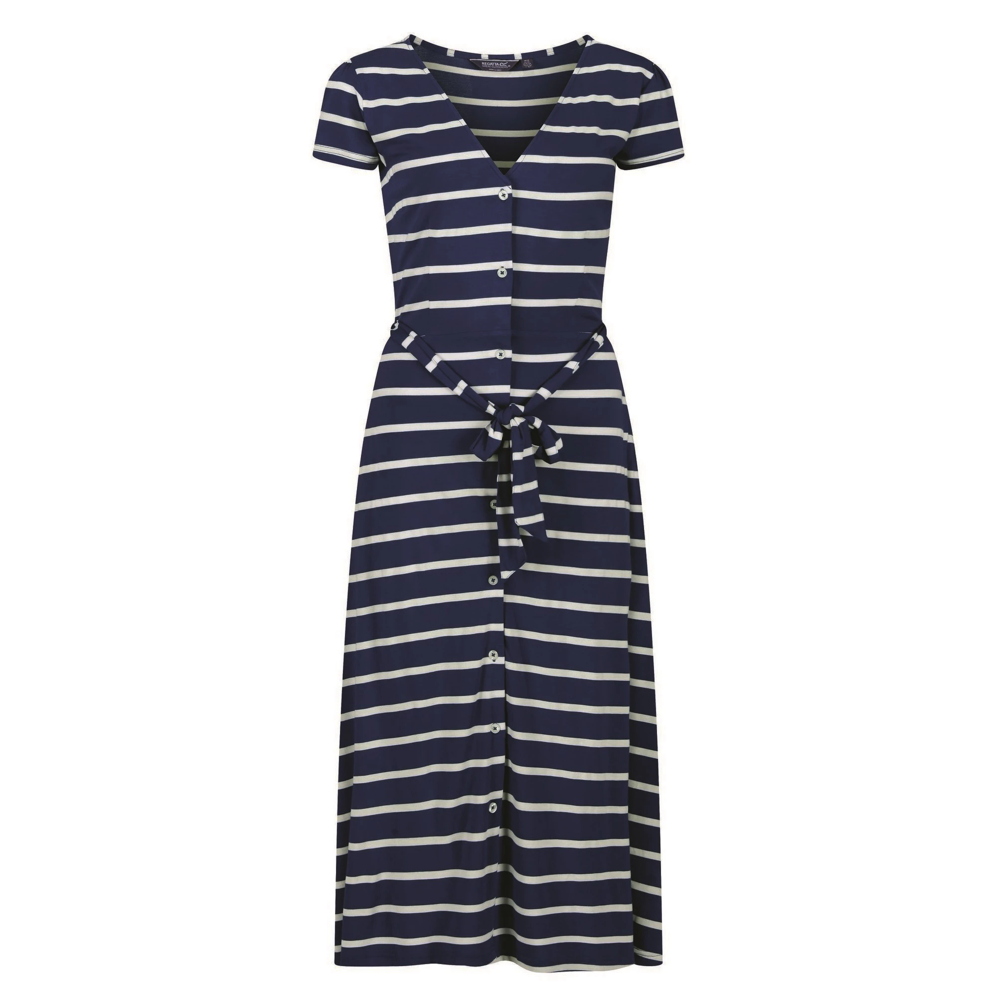 Regatta Womens Maisyn Stripe Shirt Dress (Navy/White) - RG6828