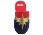 Captain Marvel Womens Slippers (Blue/Gold/Red) - NS5993