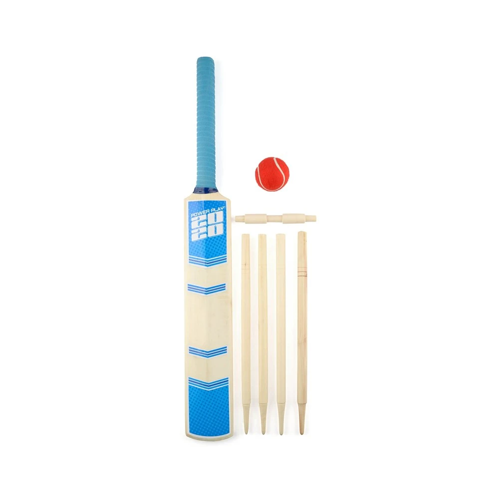 Powerplay Deluxe 2020 Cricket Set (Blue/Cream/Red) - RD1227