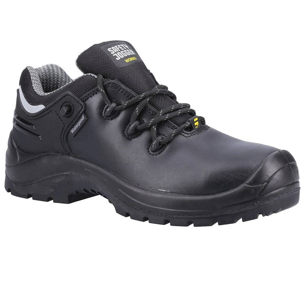 Safety Jogger Mens Leather Safety Shoes (Black) - FS9009