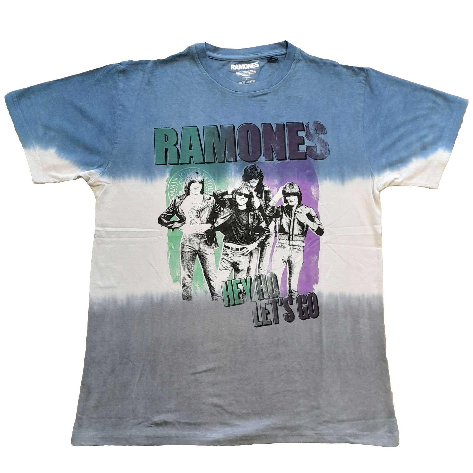 Ramones Unisex Adult Hey Ho Retro Cotton T-Shirt (Blue) - RO2903