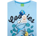 Sesame Street Womens Cookie Monster Pyjama Set (Blue) - NS6621