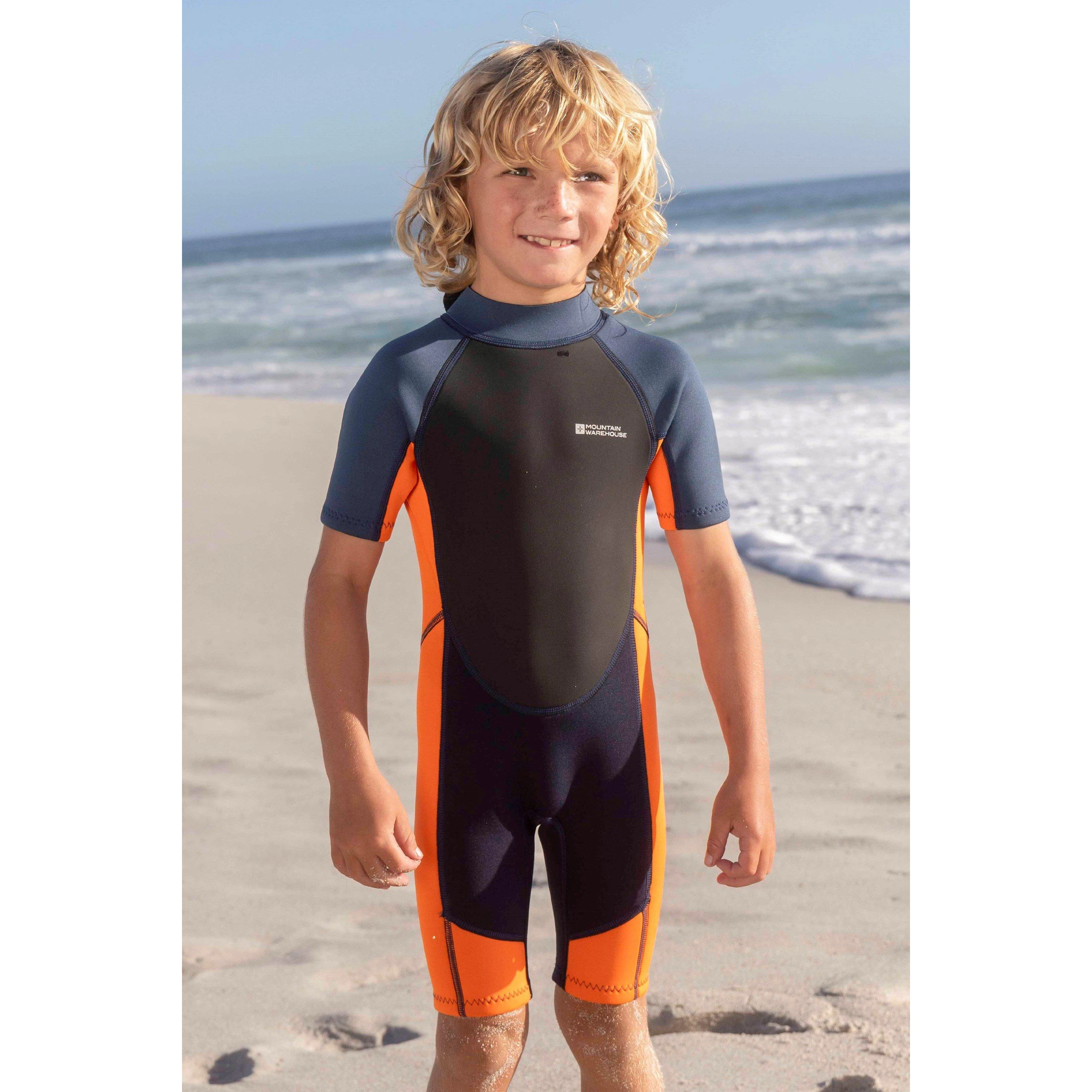 Mountain Warehouse Childrens/Kids Contrast Panel Wetsuit (Bright Orange) - MW2432