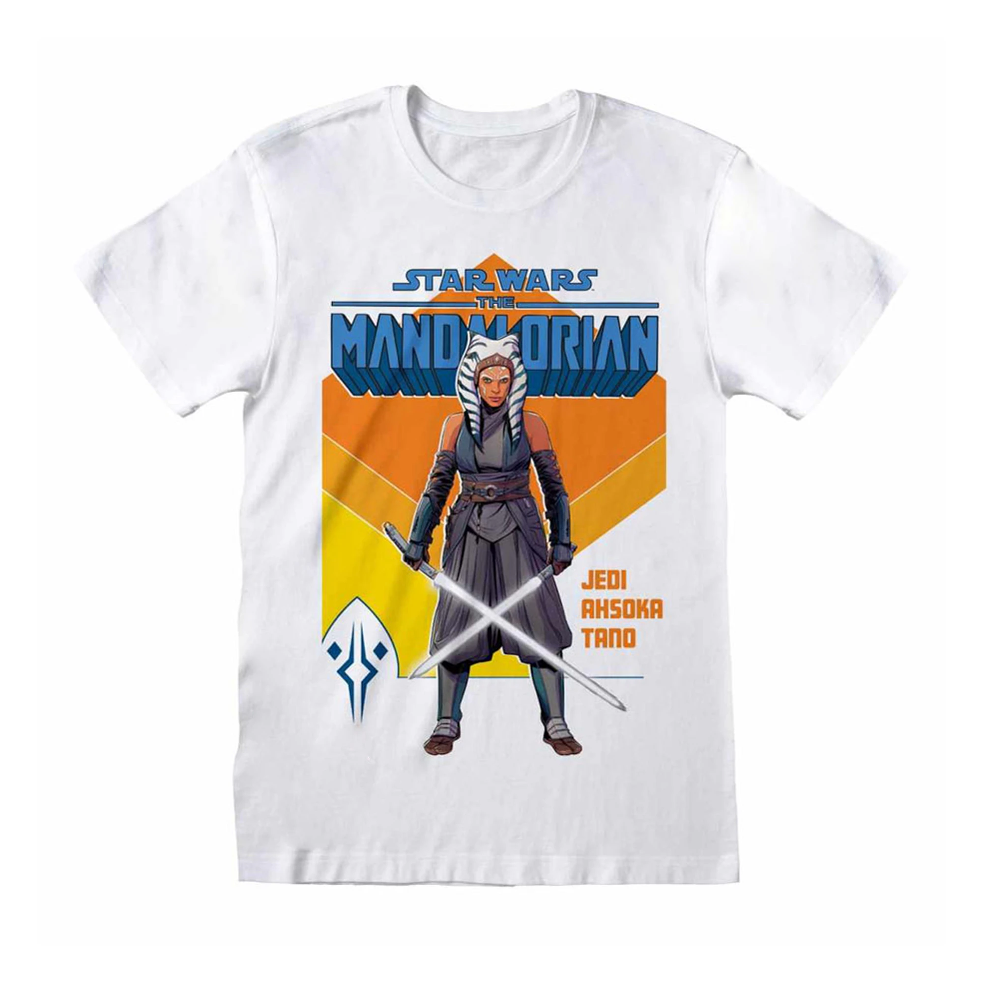 Star Wars: The Mandalorian Unisex Adult Ahsoka Jedi T-Shirt (White) - HE1267