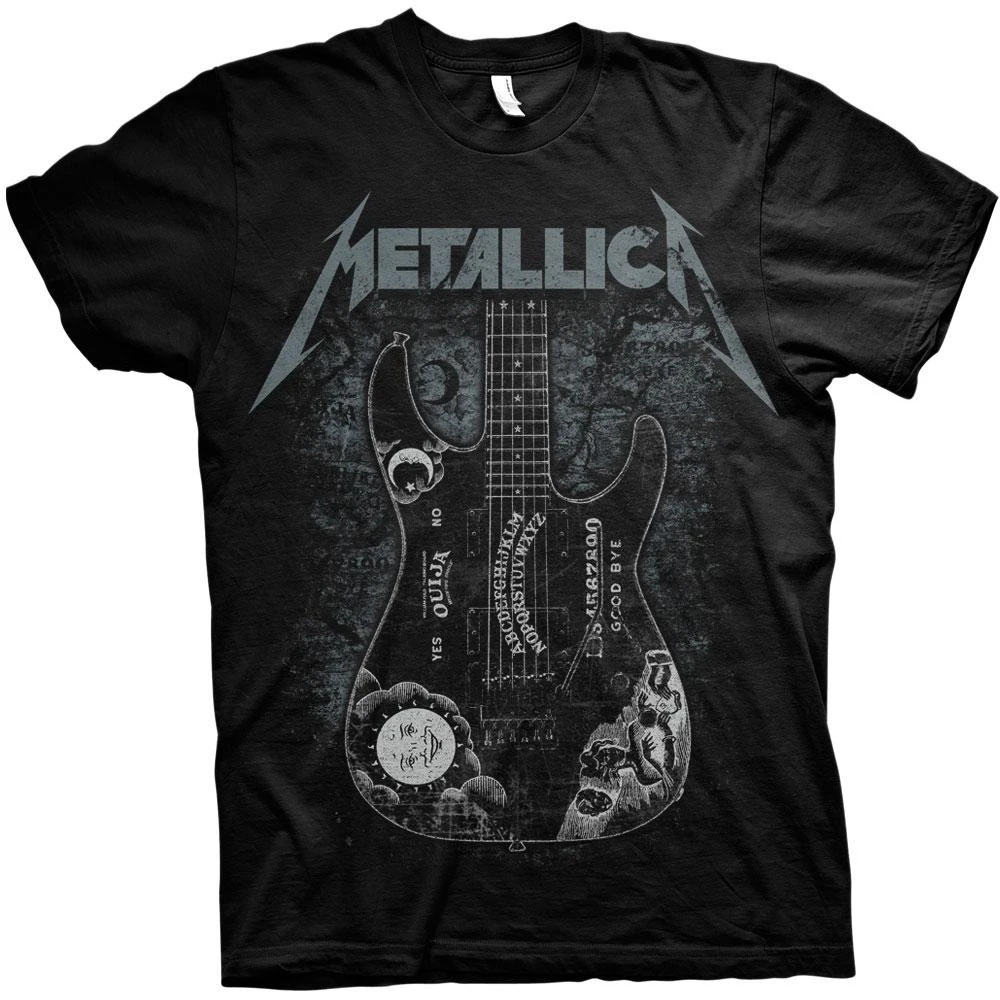 Metallica Unisex Adult Hammett Ouija Guitar T-Shirt (Black) - RO911