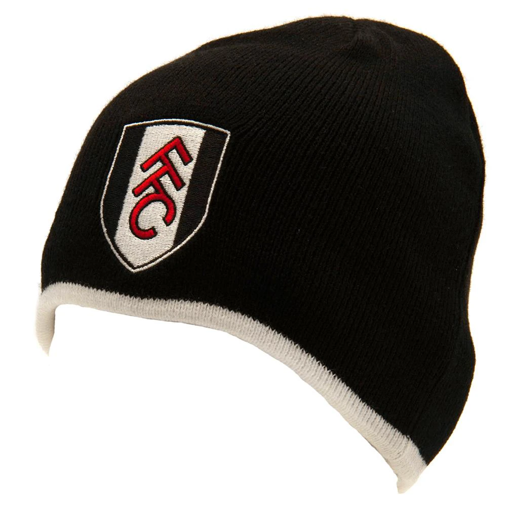 Fulham FC Crest Beanie (Black/White) - TA9961