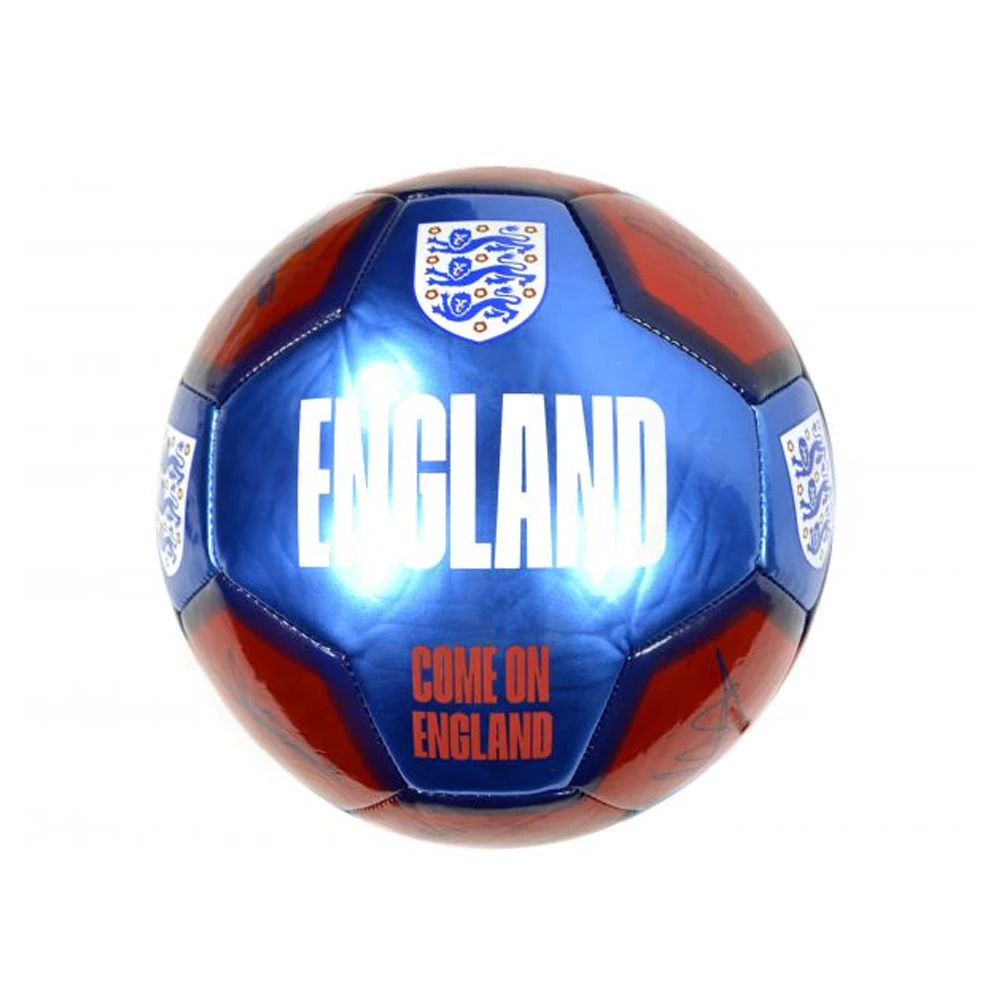 England FA Come On England Signature Metallic Football (Red/Blue) - BS3709