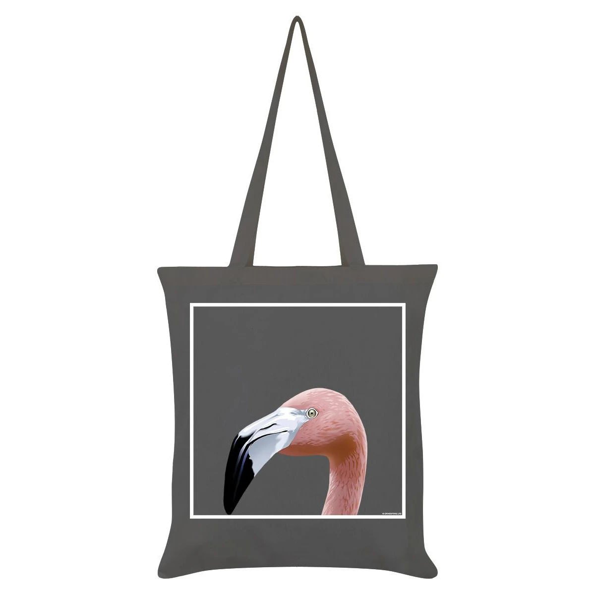 Inquisitive Creatures Flamingo Tote Bag (Grey) - GR1497