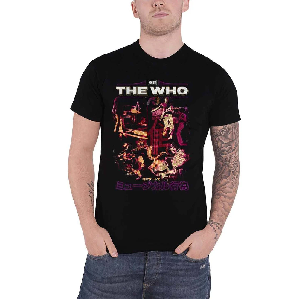 The Who Unisex Adult Japan ´73 Cotton T-Shirt (Black) - RO7698