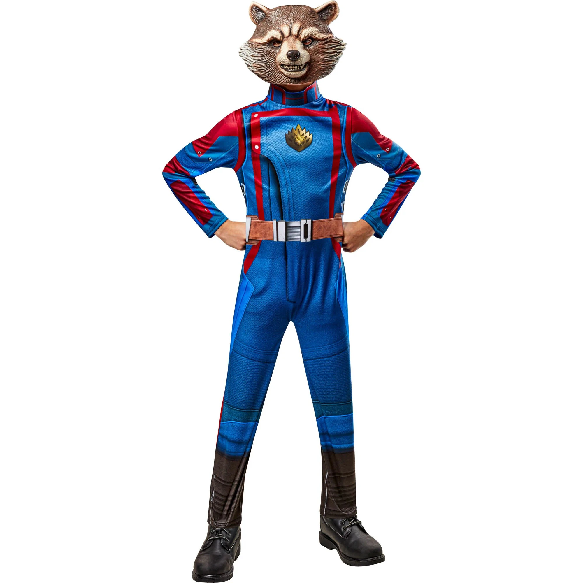 Guardians Of The Galaxy Boys Deluxe Rocket Raccoon Costume (Blue/Red) - BN5779