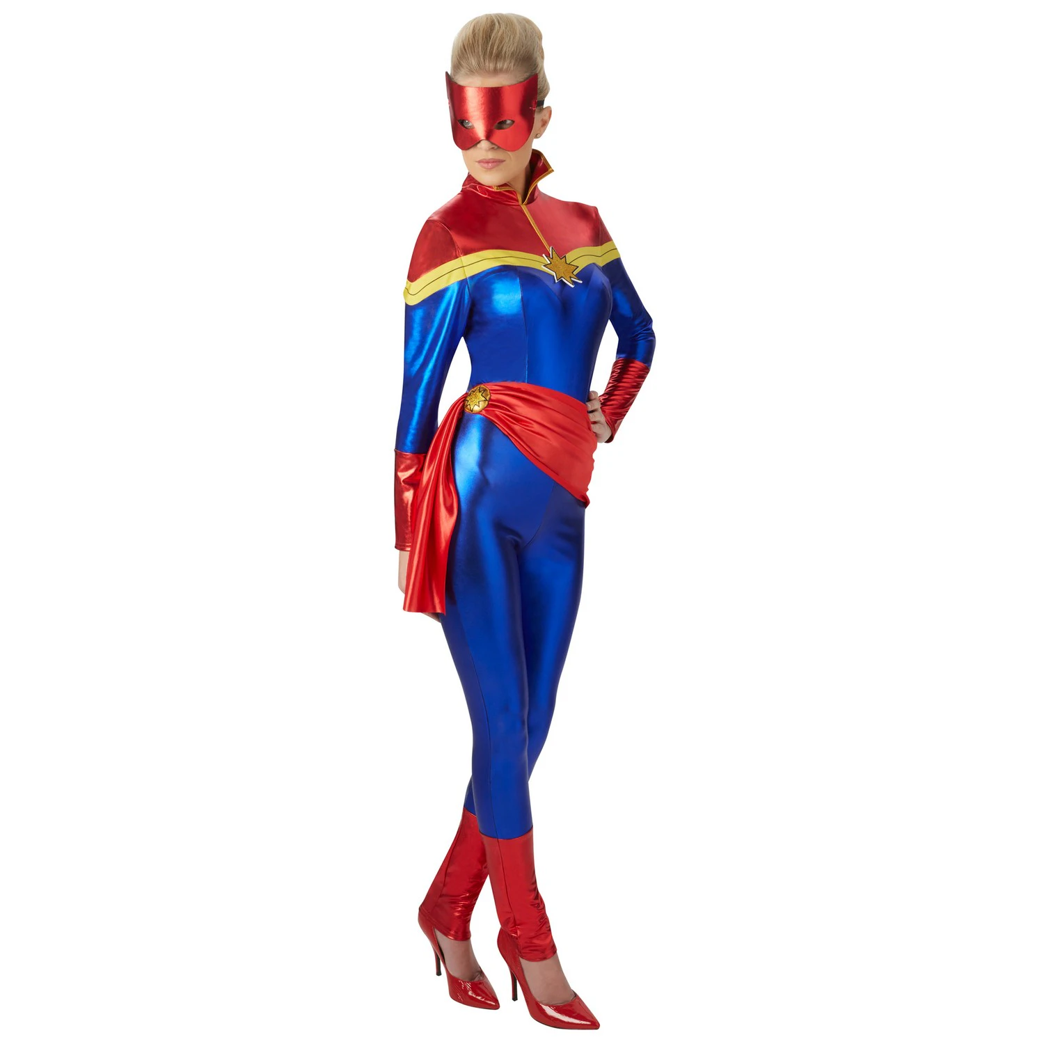 Captain Marvel Womens Costume (Blue/Red) - BN5296