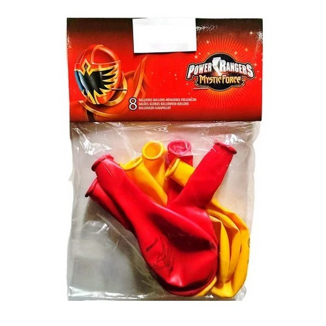 Power Rangers Mystic Force Latex Printed Balloons (Pack of 8) (Red/Yellow) - SG33645