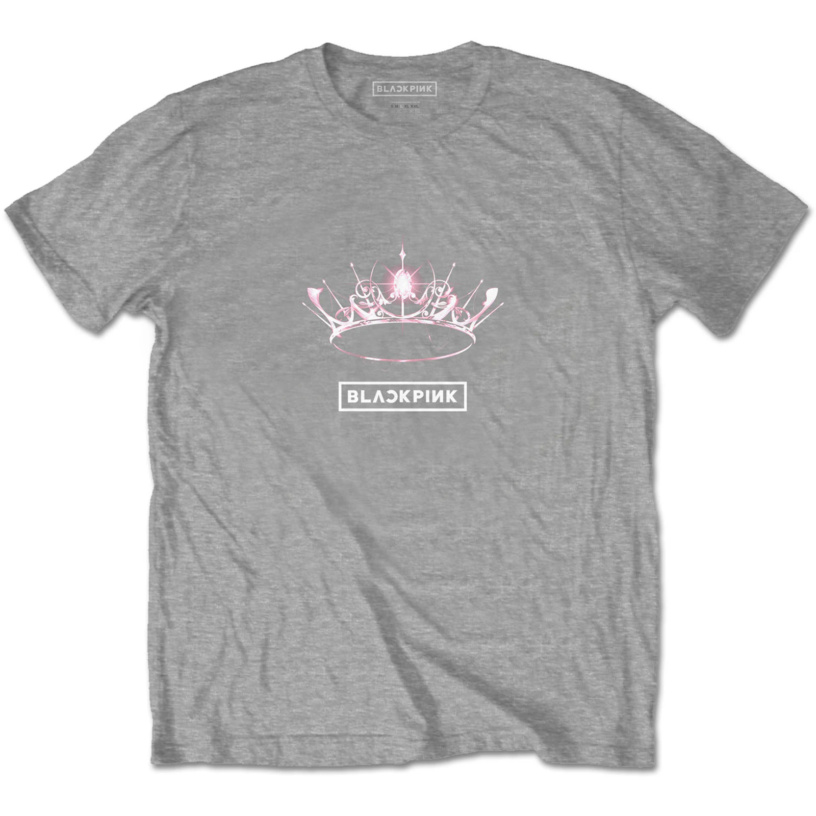 BlackPink Unisex Adult The Album Crown T-Shirt (Grey) - RO896