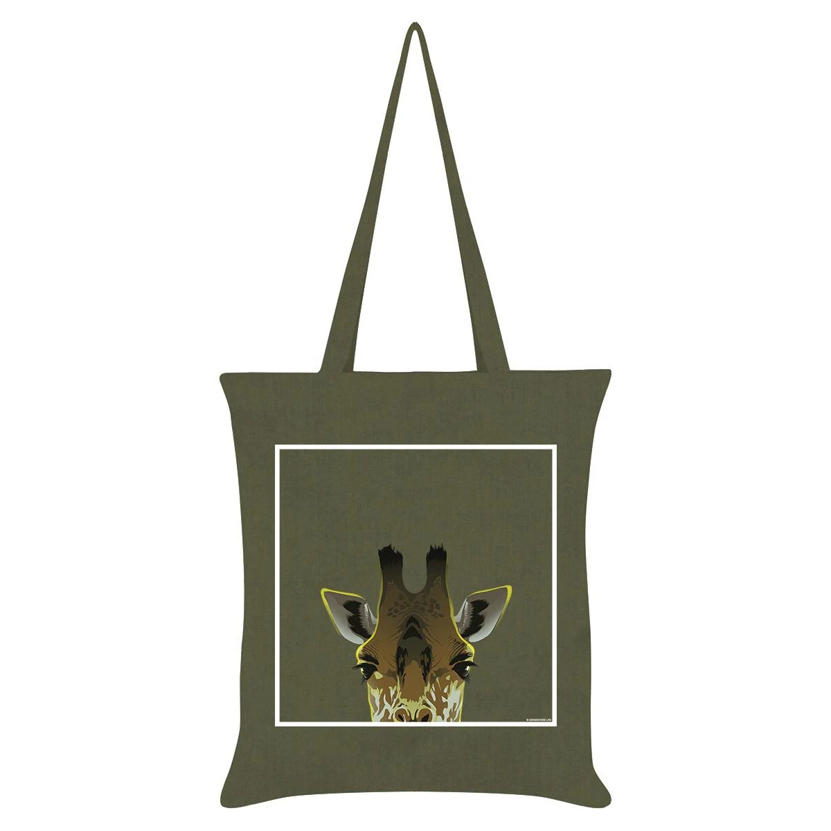 Inquisitive Creatures Giraffe Tote Bag (Olive) - GR1495