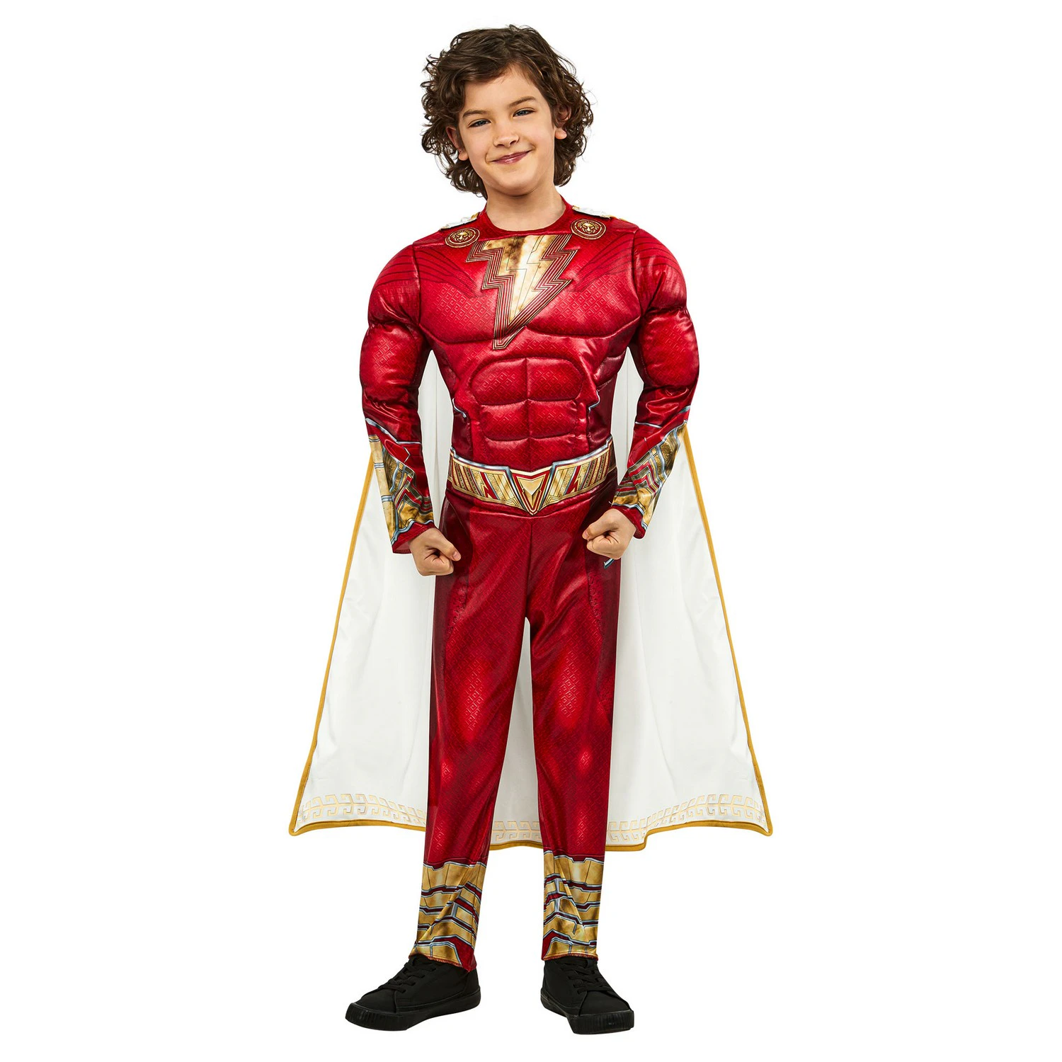 Shazam Boys Polyester Costume (Red/Gold) - BN5704