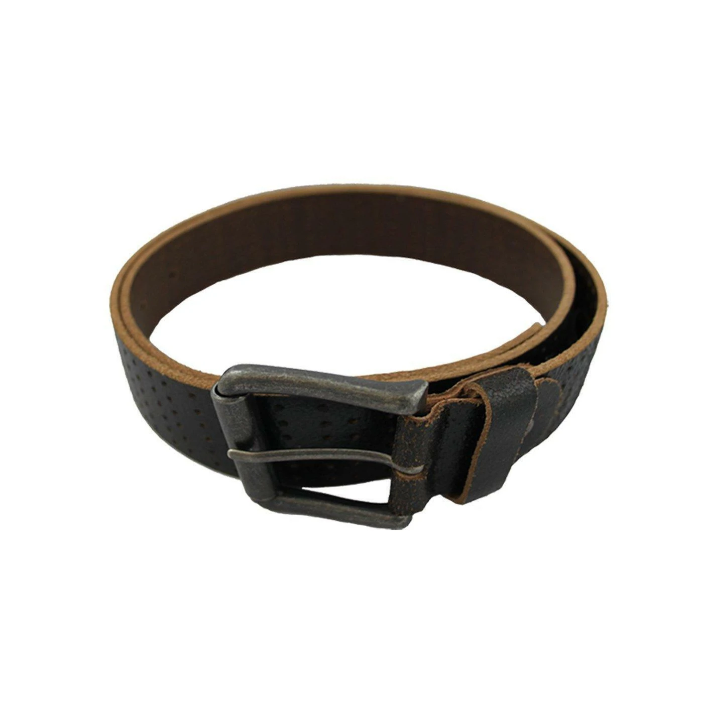 Mustard Haymoor Leather Belt (Black) - NS7947