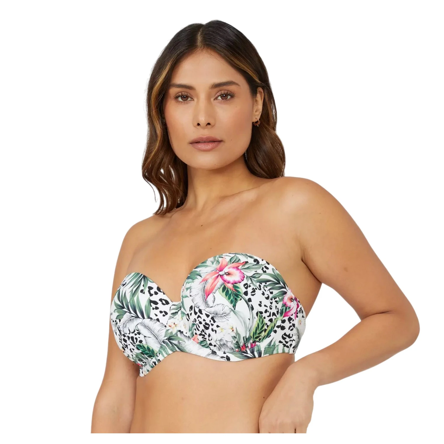 Gorgeous Womens Jungle Strapless Bikini Top (Multicoloured) - DH5750