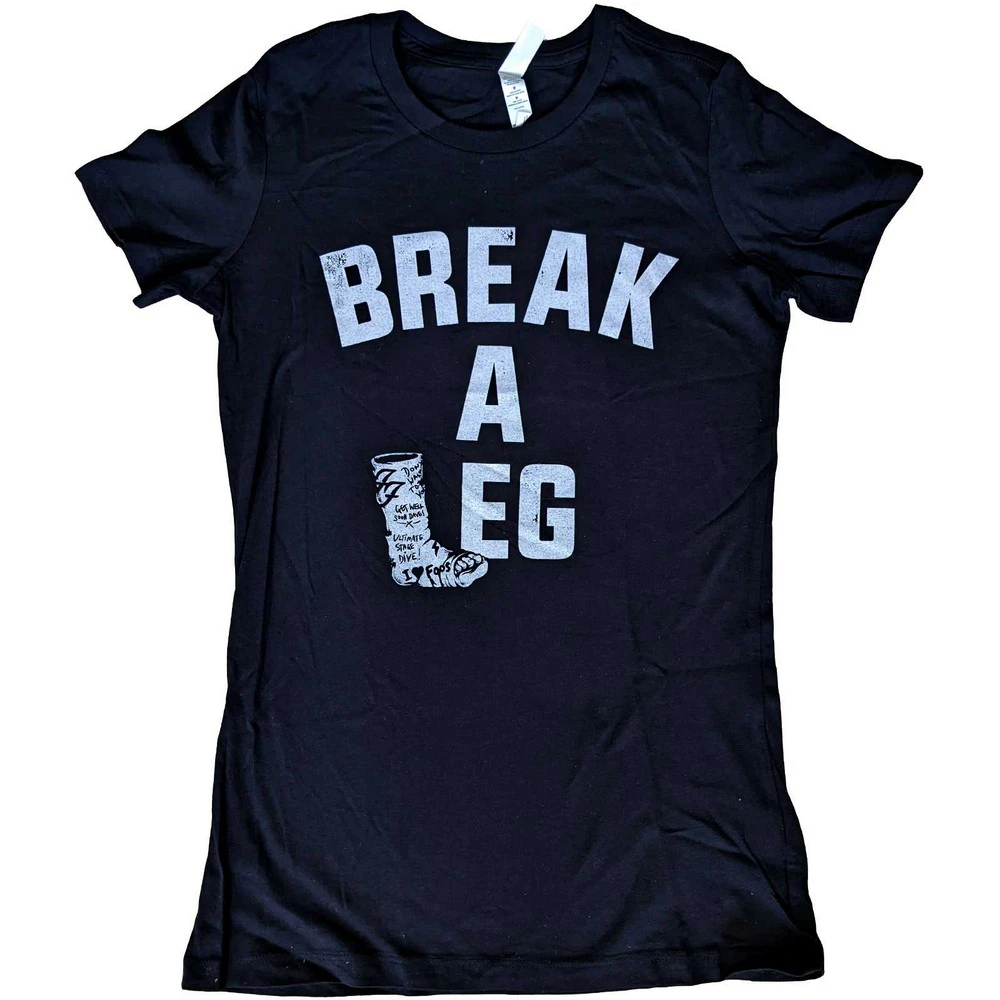 Foo Fighters Womens Break A Leg Back Print T-Shirt (Black) - RO4227