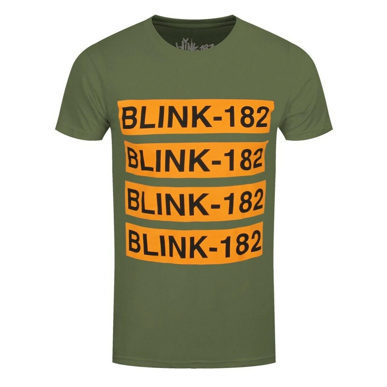 Blink 182 Unisex Adult Repeat Logo T-Shirt (Military Green) - RO675