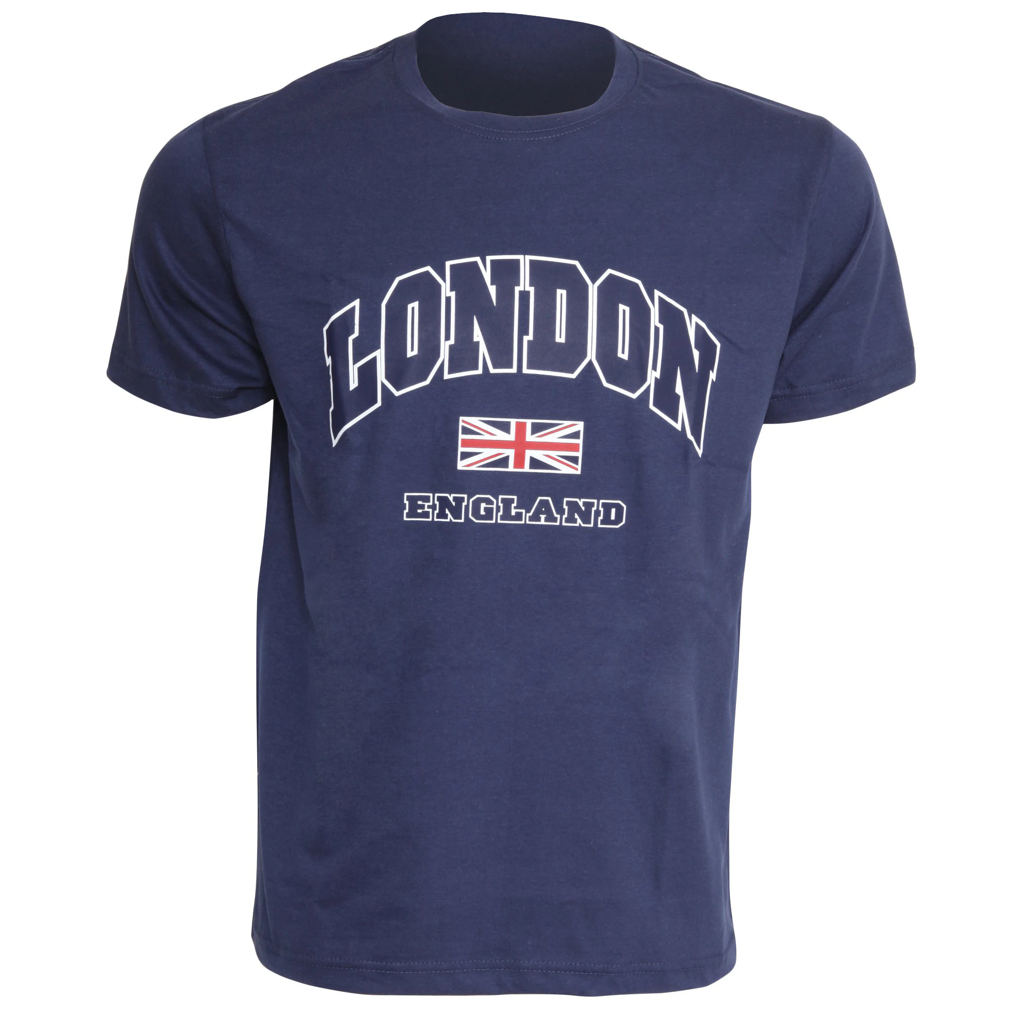 Mens London England Print 100% Cotton Short Sleeve Casual T-Shirt/Top (Navy) - SHIRT133