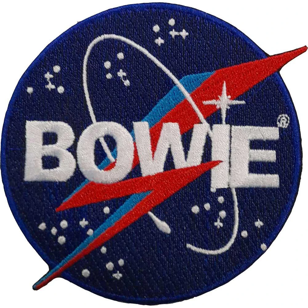 David Bowie NASA Iron On Patch (Blue/White/Red) - RO4452