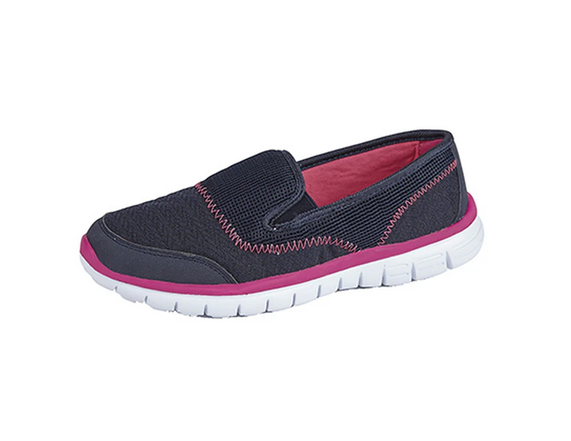 Dek Womens Superlight Twin Elastic Gusset Leisure Shoes (Navy) - DF1085