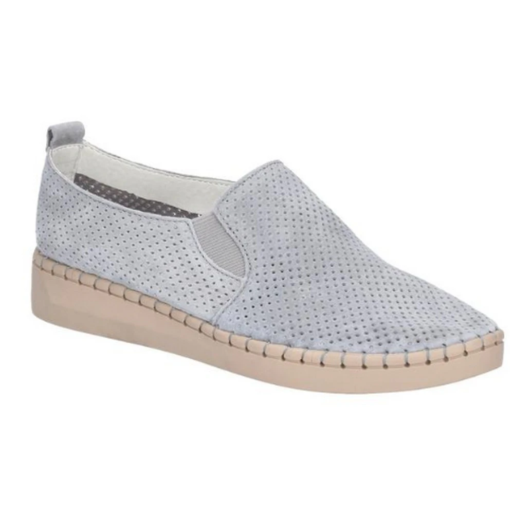 Fleet And Foster Womens Tulip Slip On Leather Shoe (Grey) - FS6134