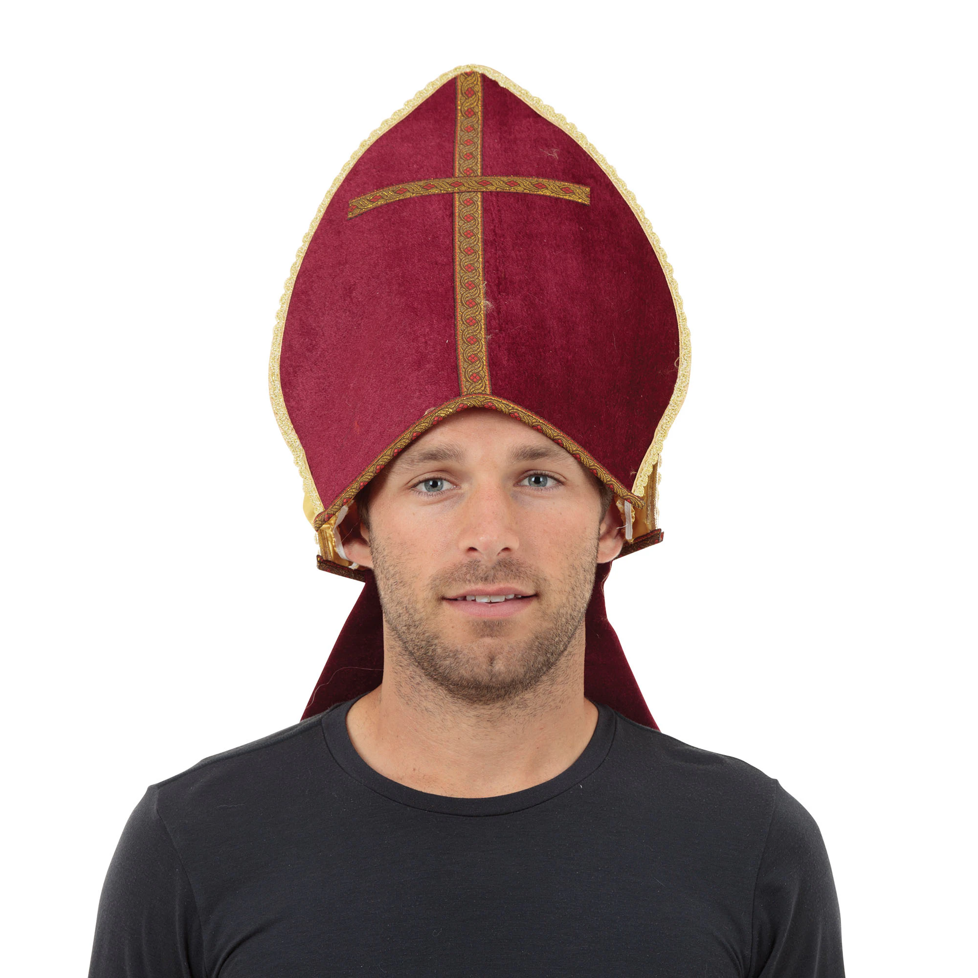 Bristol Novelty Unisex Adults Pontiff Hat (Red) - BN244