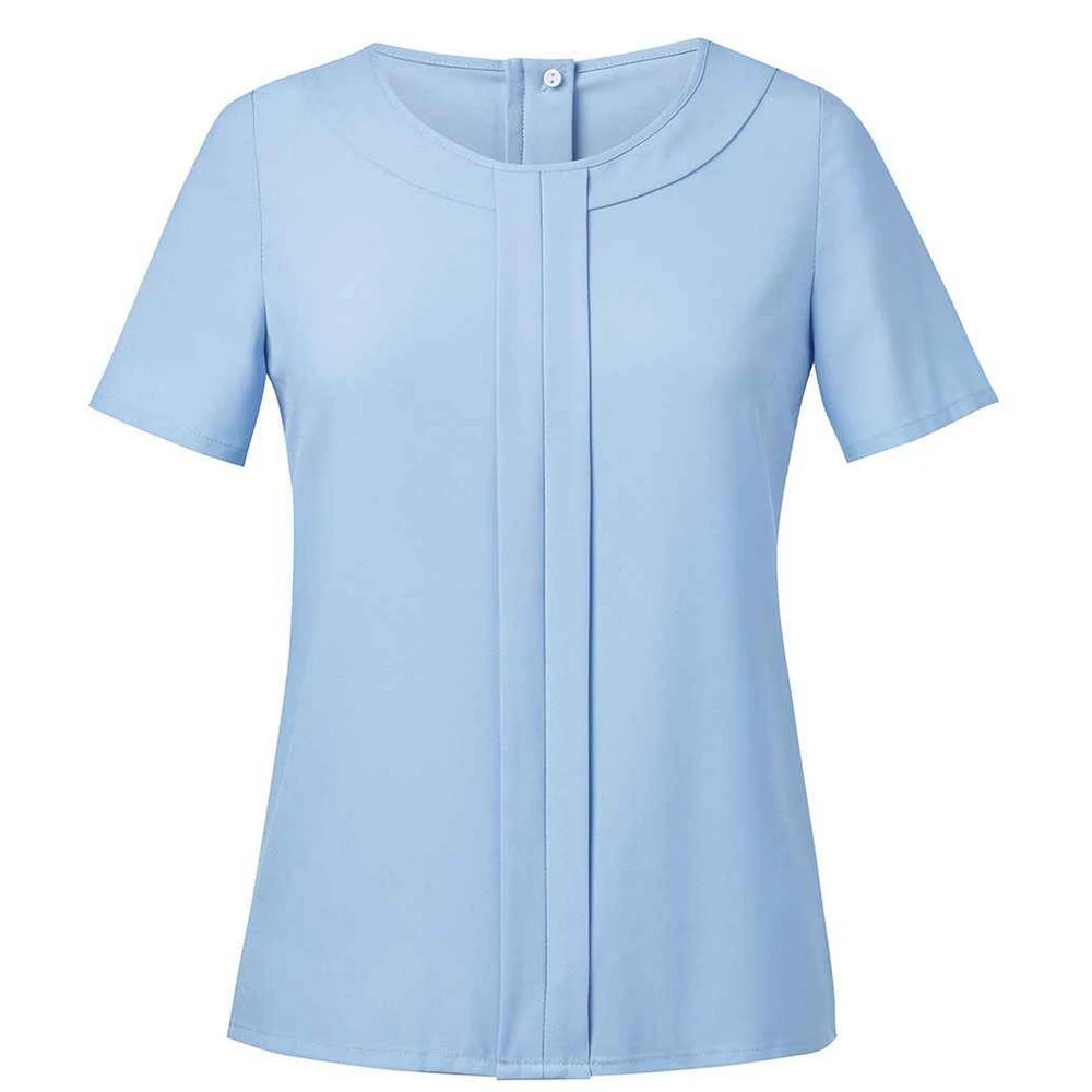 Brook Taverner Womens Verona Short-Sleeved Top (Sky Blue) - PC5671