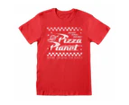 Toy Story Unisex Adult Pizza Planet T-Shirt (Red) - HE1301