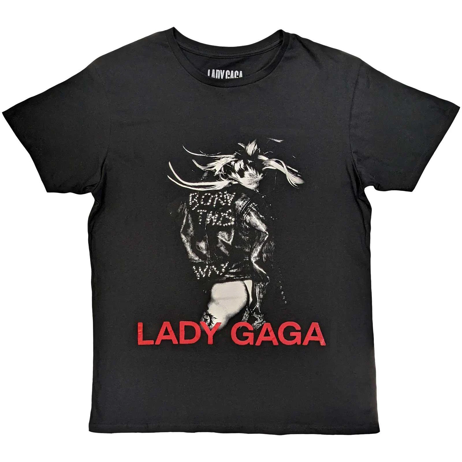 Lady Gaga Unisex Adult Leather Jacket T-Shirt (Black) - RO9185