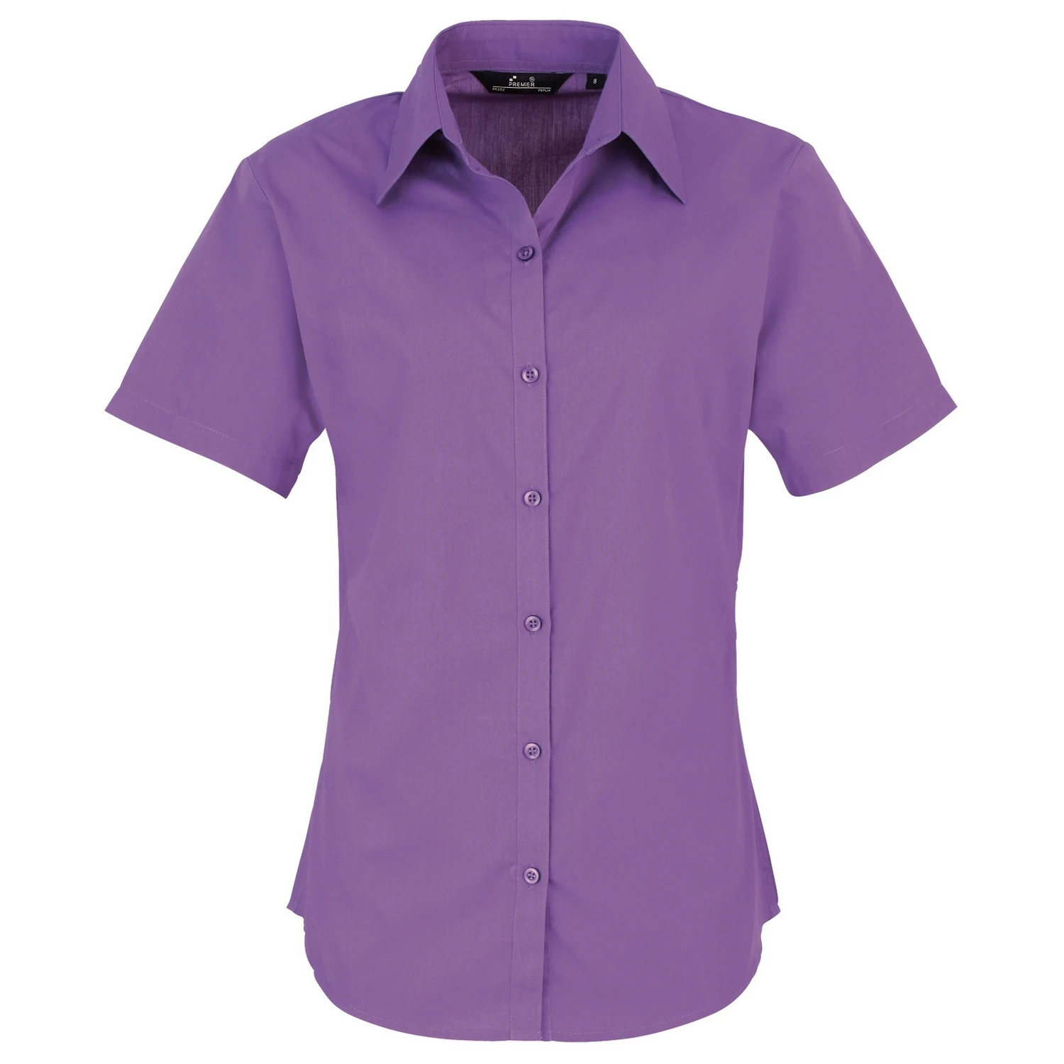 Premier Short Sleeve Poplin Blouse / Plain Work Shirt (Rich Violet) - RW1092